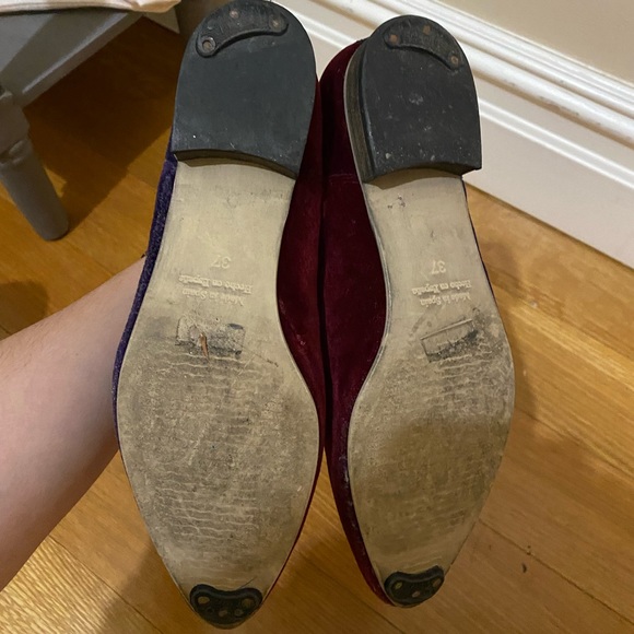 Anthropologie Velvet Color block Ankle Boot - Picture 4 of 4